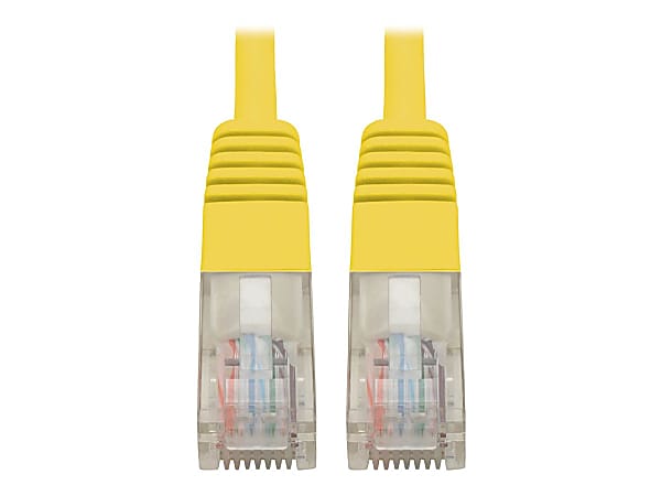 Tripp Lite Cat5e 350 MHz Molded UTP Patch Cable (RJ45 M/M), Yellow, 2 ft. - First End: 1x RJ-45 Male Network - N002002YW