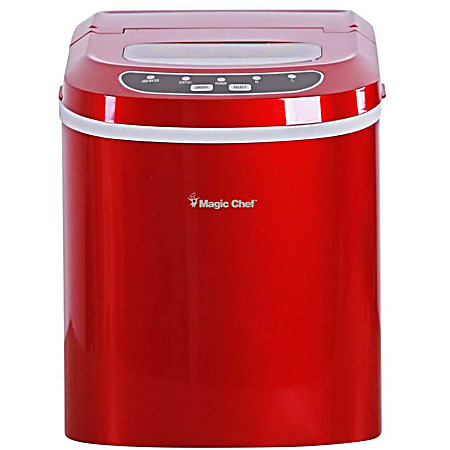 Magic Chef 27 Lb Portable Countertop Ice Maker Red - Office Depot