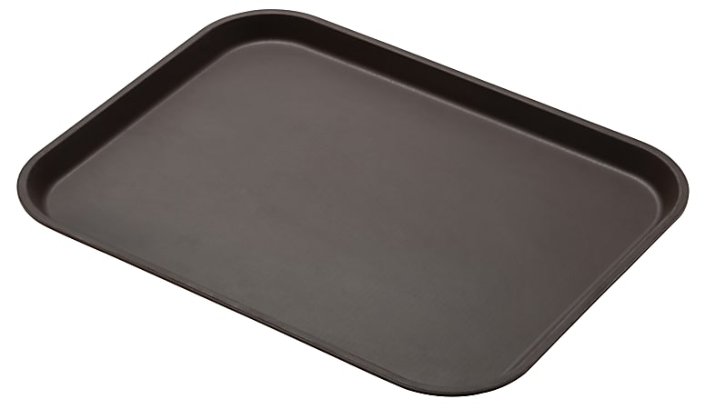 Cambro Rectangular Camtread Trays, 14" x 18", Tavern Tan, Set Of 12 Trays