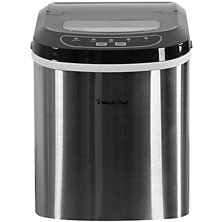 Magic Chef 27 Lb Portable Countertop Ice Maker Stainless Steel