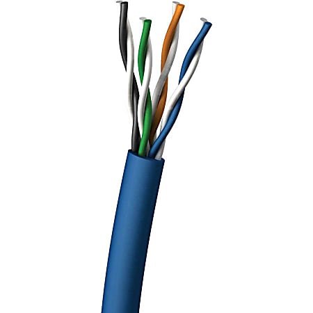 C2G 1000 ft Cat5e Bulk Shielded Network Cable - Blue - Bare Wire - Bare Wire - 1000ft - Blue