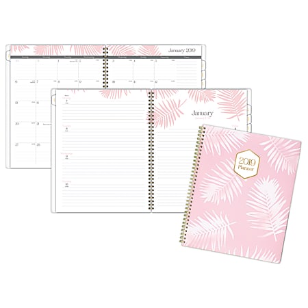 Cambridge® Weekly/Monthly Planner, 8 1/2" x 11", Beverly, January 2019 to December 2019