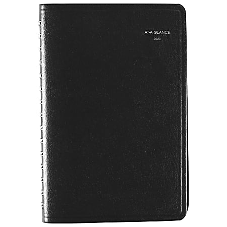 AT-A-GLANCE DayMinder 2023 RY Daily Appointment Book Planner, Black, Small, 5" x 8"