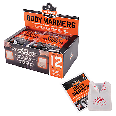 Ergodyne N-Ferno 6997 Body Warmers, White, Pack Of