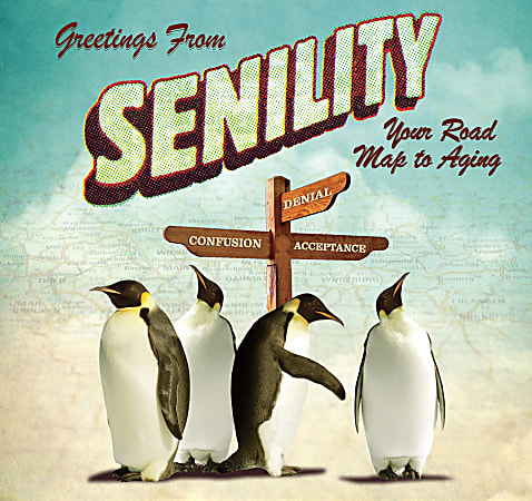 Willow Creek Press 5-1/2" x 5-1/2" Hardcover Gift Book, Greetings From Senility