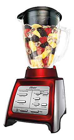 Oster Designed For Life 7-Speed Blender With Smoothie Cup, Red