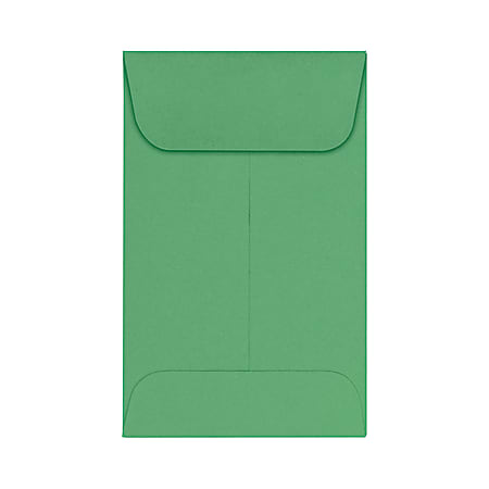 LUX Coin Envelopes, #1, Gummed Seal, Holiday Green, Pack Of 250