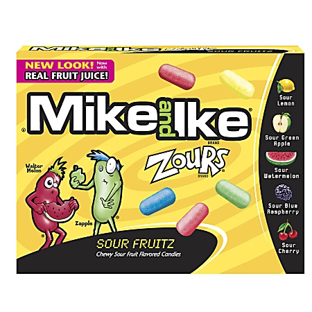 Mike & Ike Zours, 3.6 Oz, Box Of 12 Packs