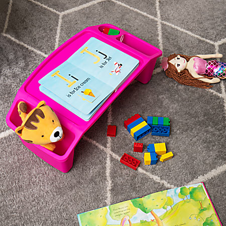 Mind Reader Sprout Collection Plastic Lap Desk with Side Storage ...