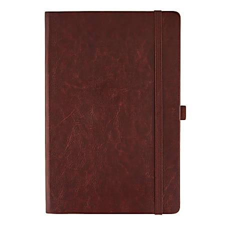 Eccolo Hardcover Journal, 6” x 8”, College Rule, 192 Pages, Cognac