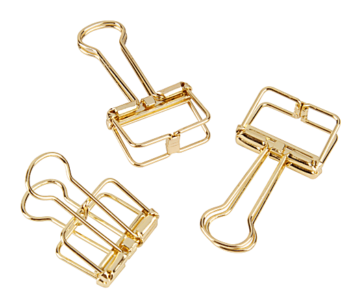 Gold wire on sale binder clips