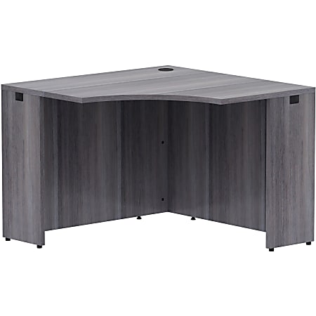 Lorell Essentials Series Corner Desk - 42" x 24"29.5" Desk, 1" Top - Finish: Weathered Charcoal Laminate