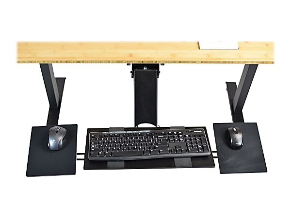 Uncaged Ergonomics KT1 Ergonomic Under Desk Computer Keyboard Tray Adjustable Height Negative Tilt Drawer with Ambidextrous Mouse Pad