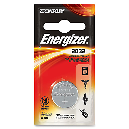 Energizer 2032 Lithium Coin Batteries - For Multipurpose - CR2032 - 3 V DC - 12 / Carton