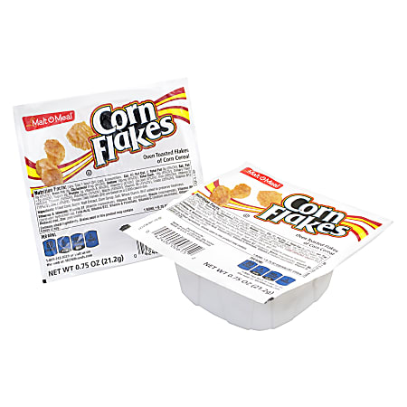 Malt-O-Meal Corn Flakes Cereal Bowls, 1 Oz, Pack Of 96 Boxes