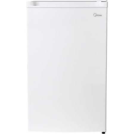 Midea WHS-160RB1 Refrigerator/Freezer - 4.40 ft³ - Manual Defrost - Reversible - 120 V AC - 226 kWh per Year - Black - Iron, Stainless Steel Door - Freestanding
