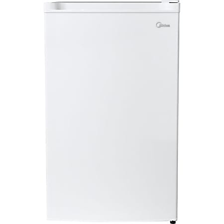 Midea WHS-160RSS1 Refrigerator/Freezer - 4.40 ft³ - Manual Defrost - Reversible - 120 V AC - 226 kWh per Year - Stainless Steel - Iron, Stainless Steel Door, Tempered Glass Shelf - Freestanding