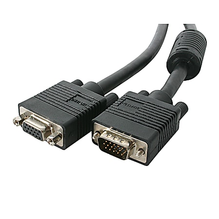 StarTech.com High-Resolution Coaxial SVGA - Monitor extension Cable - HD-15 (M) - HD-15 (F) - 15.2 m - HD-15 Male - HD-15 Female - 15.2 m - Black