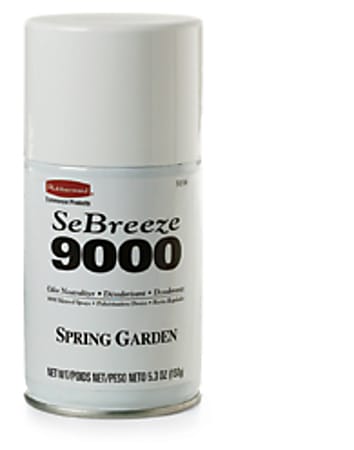 Rubbermaid® SeBreeze® 9000 Odor Neutralizer Aerosol Canisters, Spring Garden Scent, 48 Oz, Pack Of 4 Canisters
