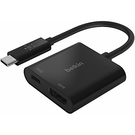 Belkin® USB-C to HDMI™ + Charge Adapter, Black,