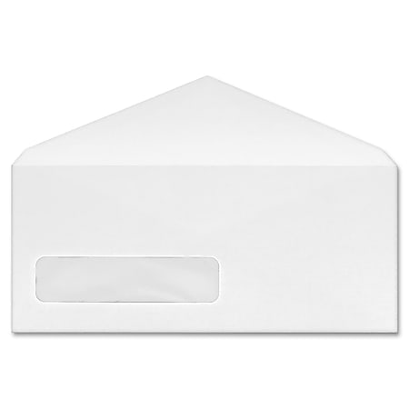 Business Source No. 9 V-flap Window Display Envelopes - Business - #9 - 24 lb - Gummed Flap - Wove - 500 / Box - White