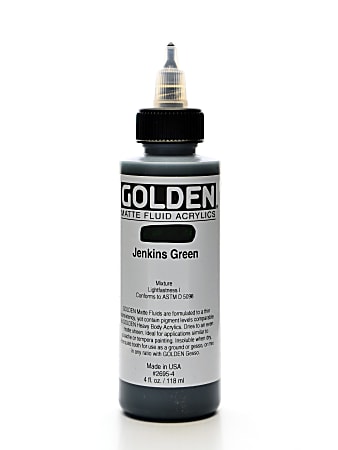 Golden Matte Fluid Acrylic Paint, 4 Oz, Jenkins Green