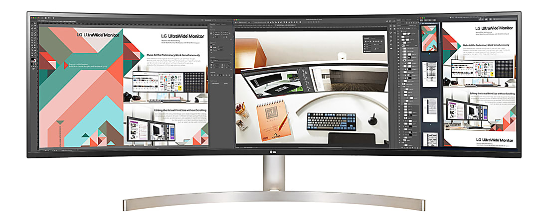 LG 49 UltraWide DQHD IPS HDR Curved Monitor Ultra Thin Bezel