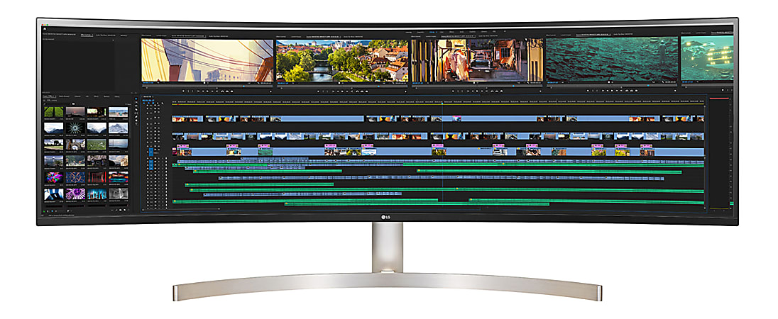 LG 49 UltraWide DQHD IPS HDR Curved Monitor Ultra Thin Bezel