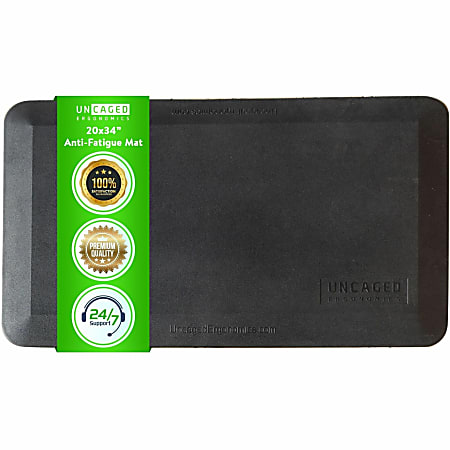 Uncaged Ergonomics 20x34" Anti Fatigue Mat| Sit Stand Up Standing Desk Garage Workshop Kitchen Comfort Cushion Floor Mat