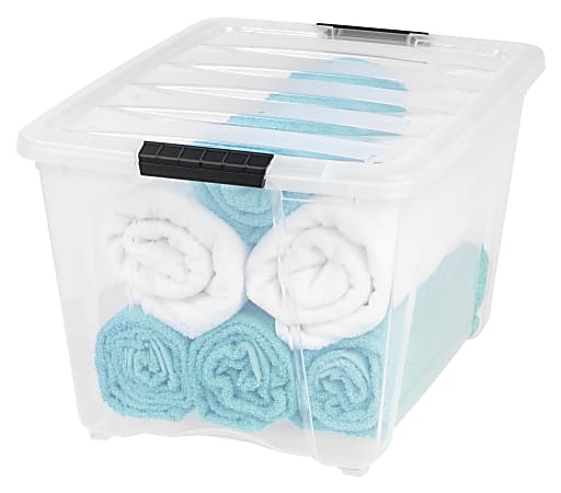 IRIS Plastic Storage Container With HandlesLatch Lid 22 x 16 12 x