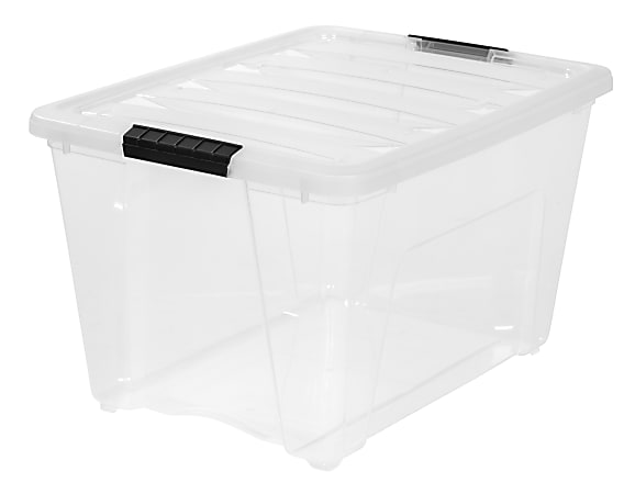 IRIS Plastic Storage Container With HandlesLatch Lid 22 x 16 12 x