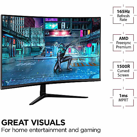ViewSonic VX3218 PC MHD 32 Curved HD 1ms 180Hz Gaming Monitor