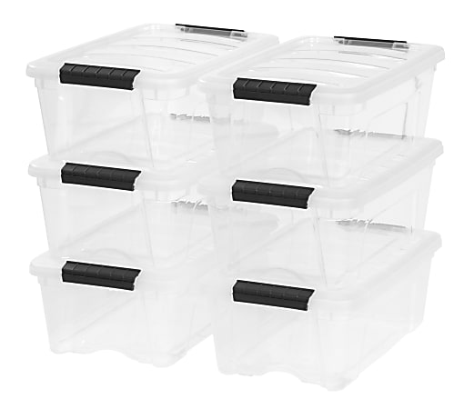 Really Useful Box Plastic Storage Container With Built In Handles And Snap  Lid 9 Liters 10 14 x 14 12 x 6 14 Clear - Office Depot