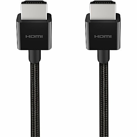 Belkin 8K Ultra High Speed HDMI 2.1 Braided Cable - 3.30 ft HDMI A/V Cable  - AV10176BT1MBLK