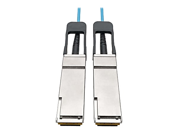 Eaton Tripp Lite Series QSFP+ to QSFP+ Active Optical Cable - 40Gb, AOC, M/M, Aqua, 10M (32.8 ft.) - 32.80 ft Fiber Optic Network Cable  - N28F10MAQ