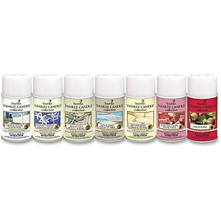 TimeMist Yankee Candle Fragrance - 6.6 fl oz (0.2 quart) - Clean Cotton, Home Sweet Home, Macintosh, Butter Cream, Midnight Jasmine, Sun & Sand - 30 Day - 12 / Carton