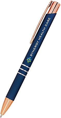 Custom Full Color Delane Promotional Gel Pen, Rose Gold