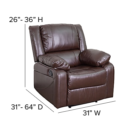 Flash Furniture Harmony Series Recliner Chair Brown Black