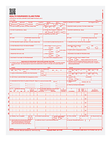 Office Depot® Brand CMS-1500 Health Insurance Claim Forms, Laser Cut, Case Of 2,500