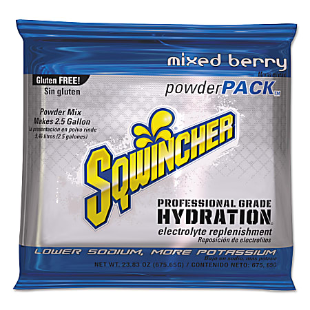 Sqwincher Powder Packs™, Mixed Berry, 23.83 Oz, Case Of 32