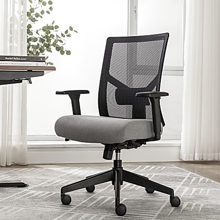 Serta Commercial Eco 2000 Ergonomic Mesh Mid Back Task Chair 43 Recycled Gray