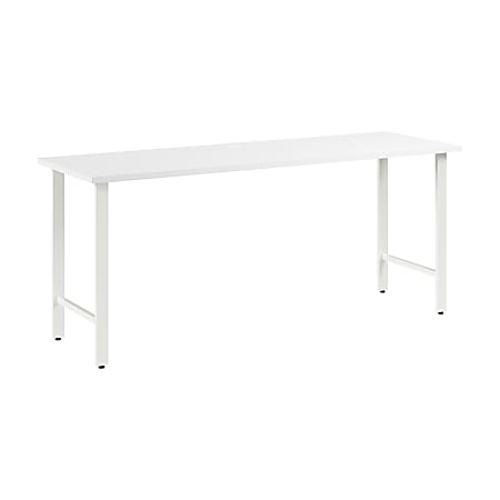Bush Business Furniture Hustle 72"W Computer Desk With Metal Legs, White, Standard Delivery, HUD172WH