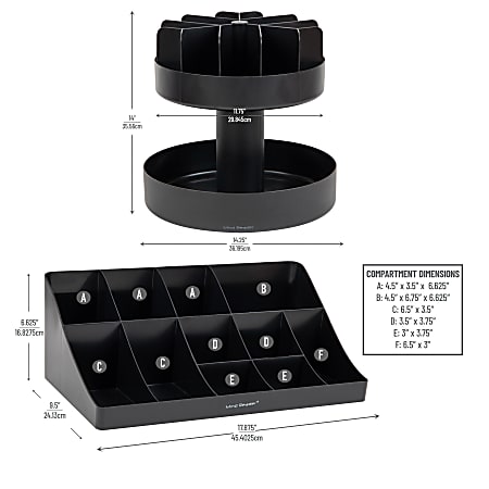 Mind Reader Mind Reader Cup and Condiment Station, Countertop Organizer, Coffee Bar, Kitchen, 13.625L X 6.75W X 11.75H, Brown in the Coffee & Beverage Organization department at