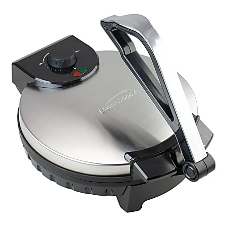 Brentwood 12" Stainless-Steel Non-Stick Electric Tortilla Maker