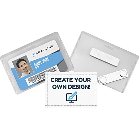 Advantus DIY Magnetic Name Badge Kit - Horizontal - 3.8 Advantus DIY Magnetic Name Badge Kit - Horizontal - 3.8