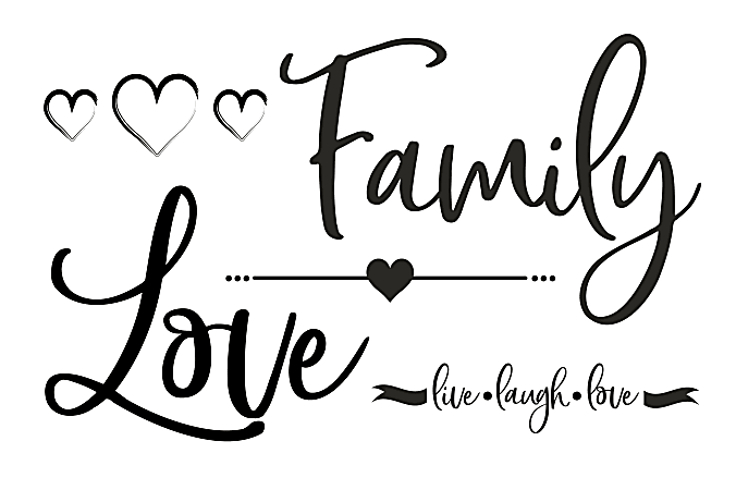 Office Depot® Rub-On Decals, Family, Sheet Of 3 Decals