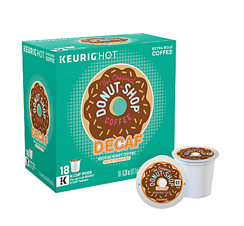 Donut Shop® Single-Serve Coffee K-Cup®, Decaffeinated, Carton Of 18
