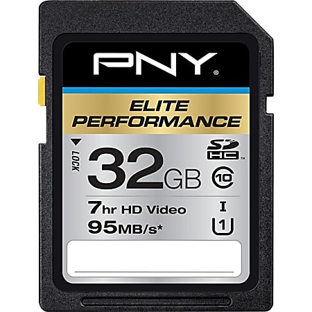 PNY Elite Performance SDXC Flash Card, 32GB