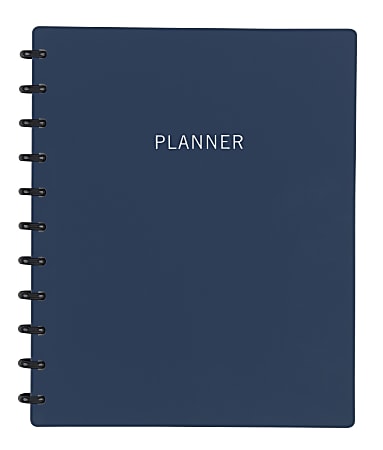 TUL® Discbound Monthly Planner Starter Set, Undated, Letter Size, Soft-Touch Cover, Navy