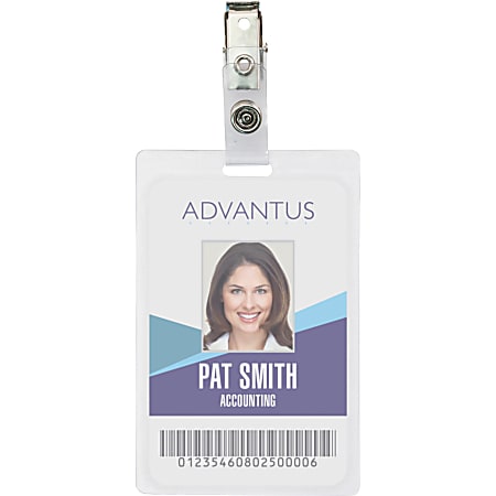 Advantus Strap Clip Self-laminating Badge Holders - Support 2.25 Advantus Strap Clip Self-laminating Badge Holders - Support 2.25
